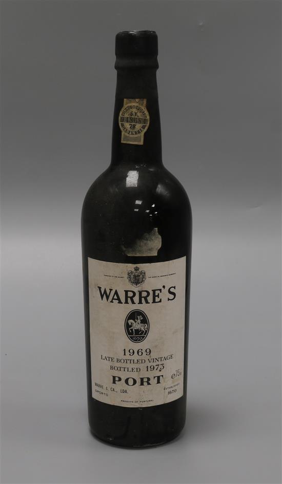 A bottle of Warres 1969 Vintage Port